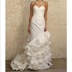 NWT Fall 2011 Oscar de la Renta Silk Taffeta Tiered Ruffle Wedding Dress